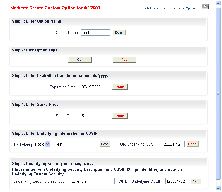 Create Custom Option Page